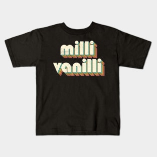 Vintage Milli Rainbow Letters Distressed Style Kids T-Shirt